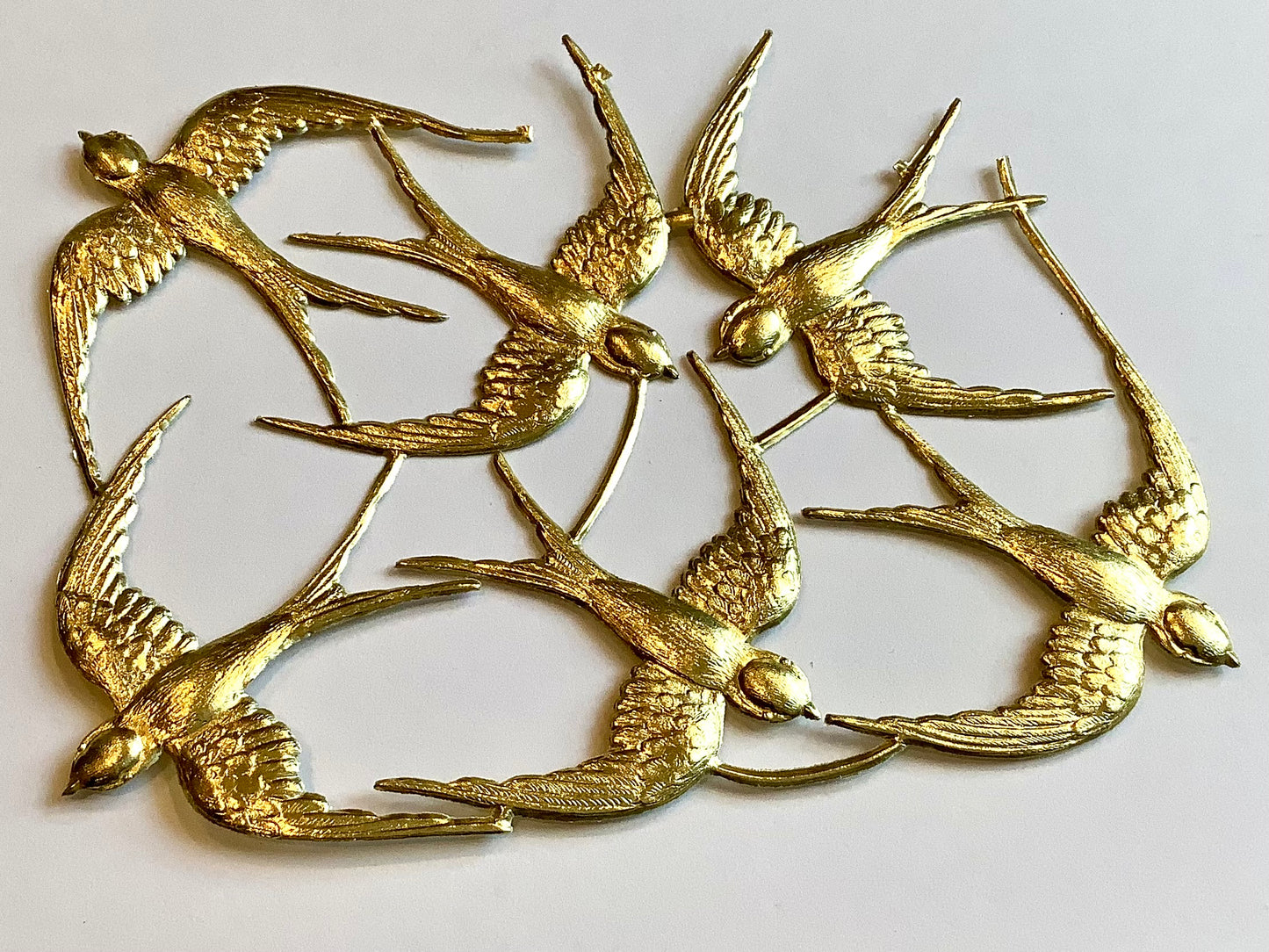 Dresdner Ornamente Schwalben gold (Papier) nostalgisch 1447