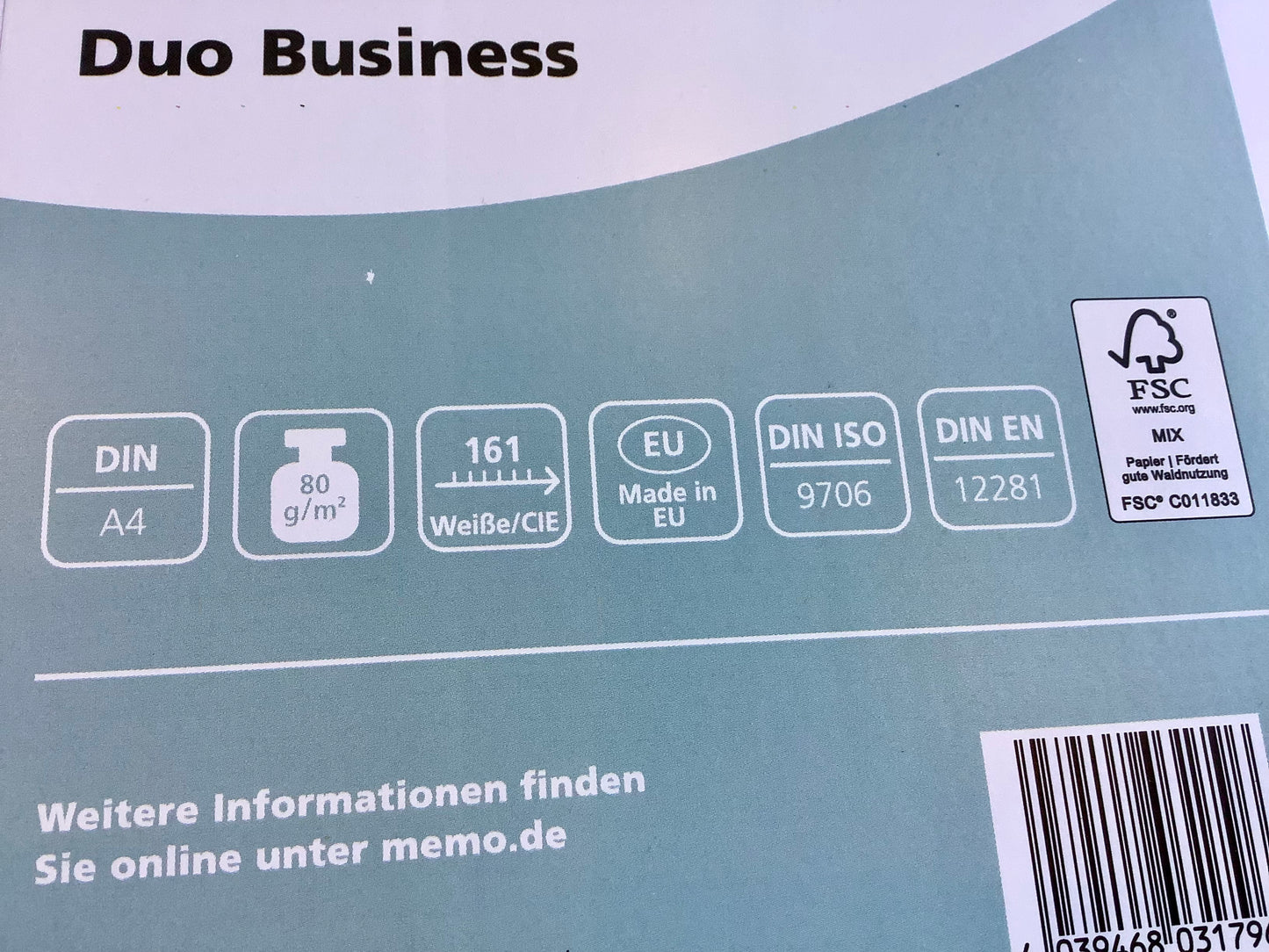 Druckerpapier Duo Business 500Bl. 80g hochweiß