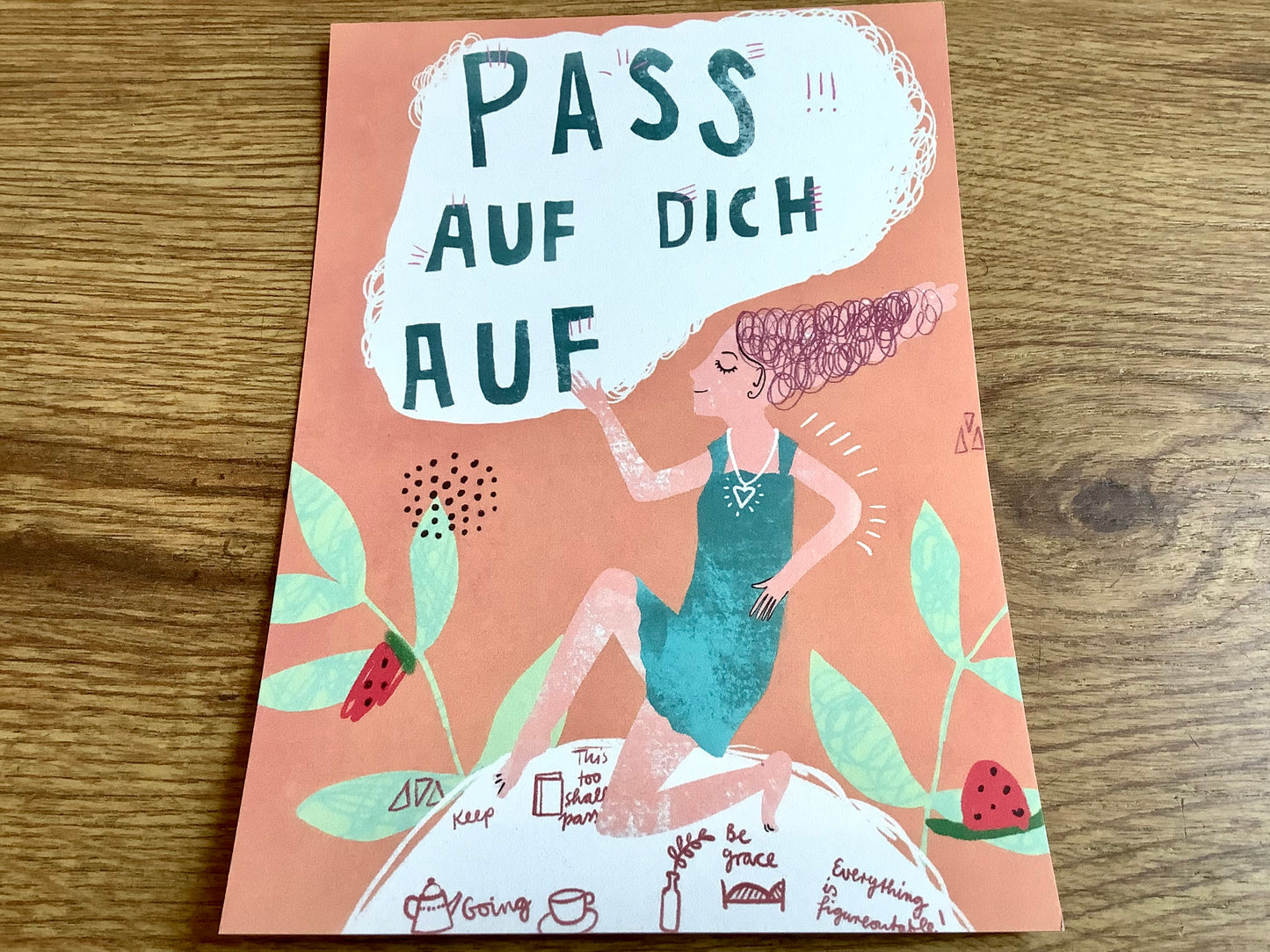 Postkarte „Pass auf dich auf“ (art+nature, B6)
