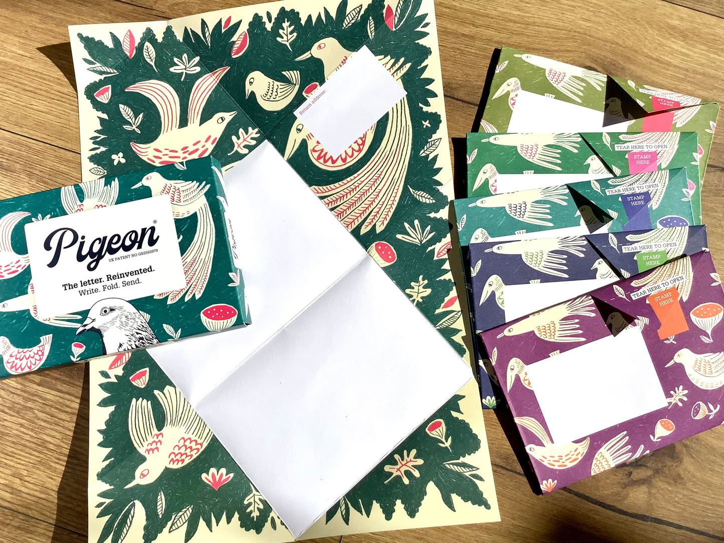 Briefpapier Set PigeonPosted Brieftauben°
