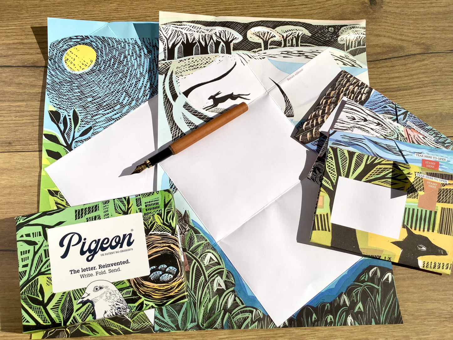 Briefpapier Set PigeonPosted Brieftauben°