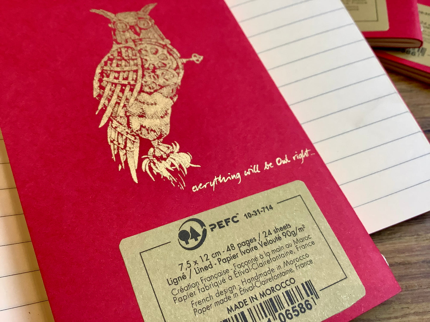 Mini-Notizbuch rot 7x12cm Flying Spirit Clairefontaine
