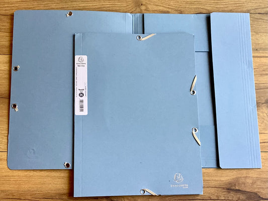 Eckspannmappe blaugrau 3Flügel RC