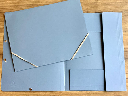 Eckspannmappe blaugrau 3Flügel RC