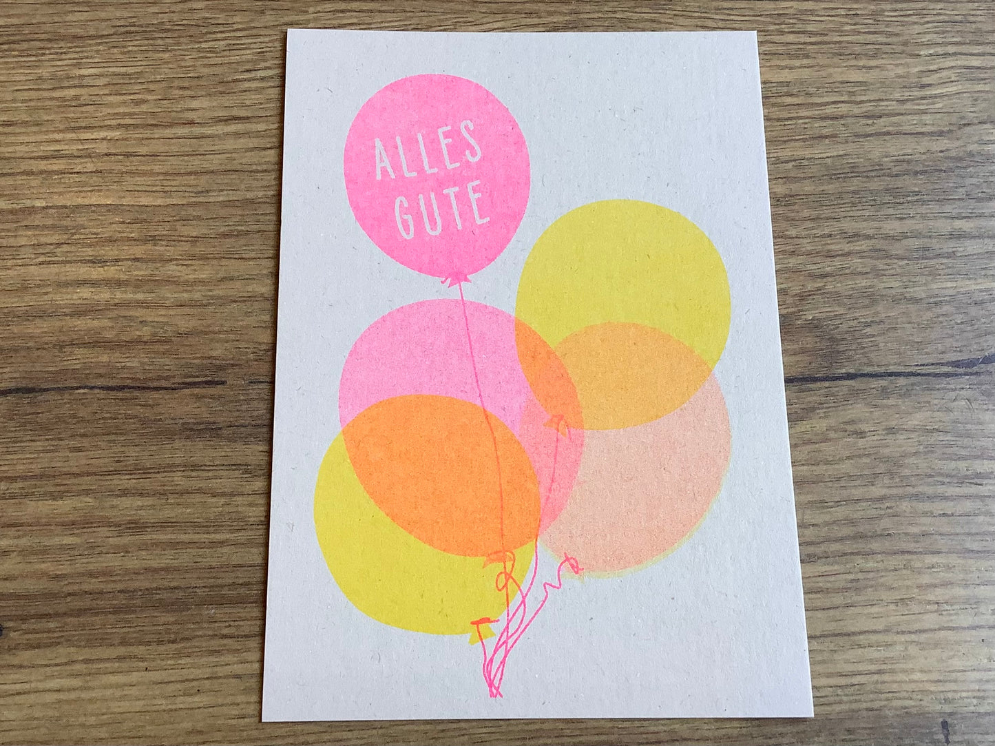 Postkarte Alles Gute Ballons (Togethery)