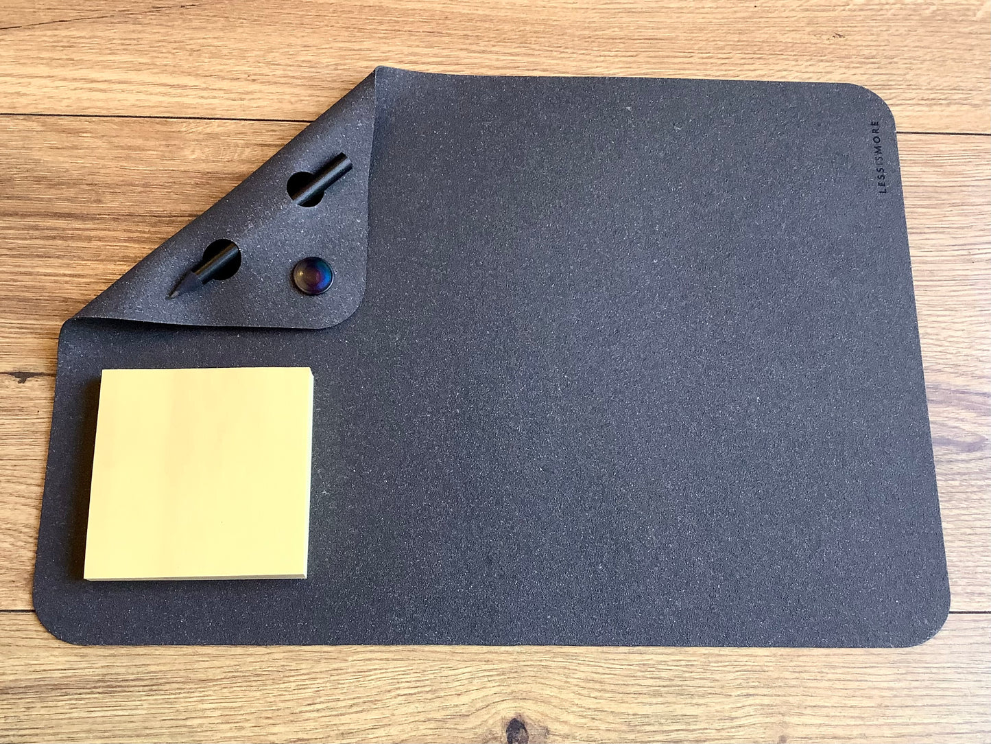 Mousepad Recyclingleder 23x33 mit Block+Stift