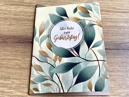 Briefkarte 10x14 Geburtstag Zuckerrohr (taurus)° - Polly Paper - Umweltfreundliche Schreibwaren