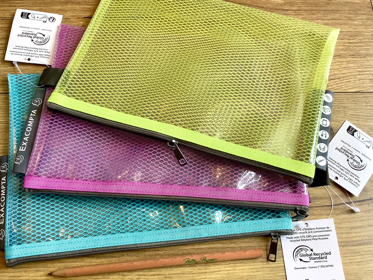 Reißverschlusstasche transparent farbig RC°