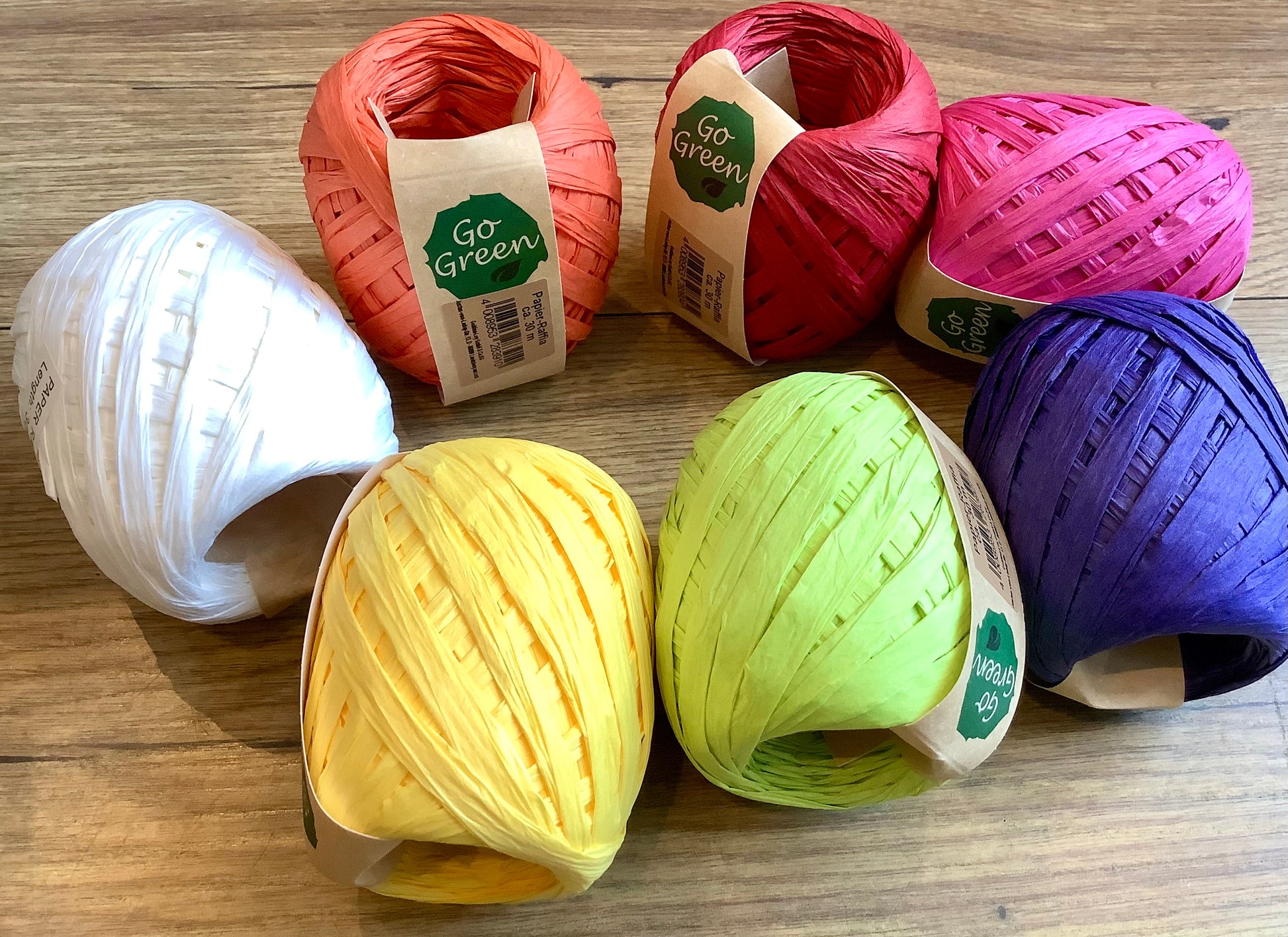 7 Farben Geschenkband Raffia