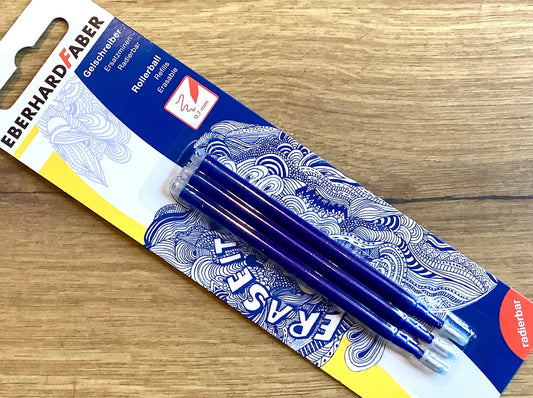 3 Nachfüllminen blau für radierbare Tintenroller