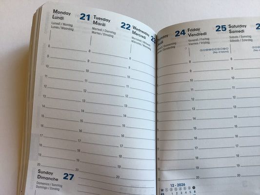 Wochenkalender 10x15cm RC Quo Vadis Arrakis 2026° - Polly Paper - Umweltfreundliche Schreibwaren