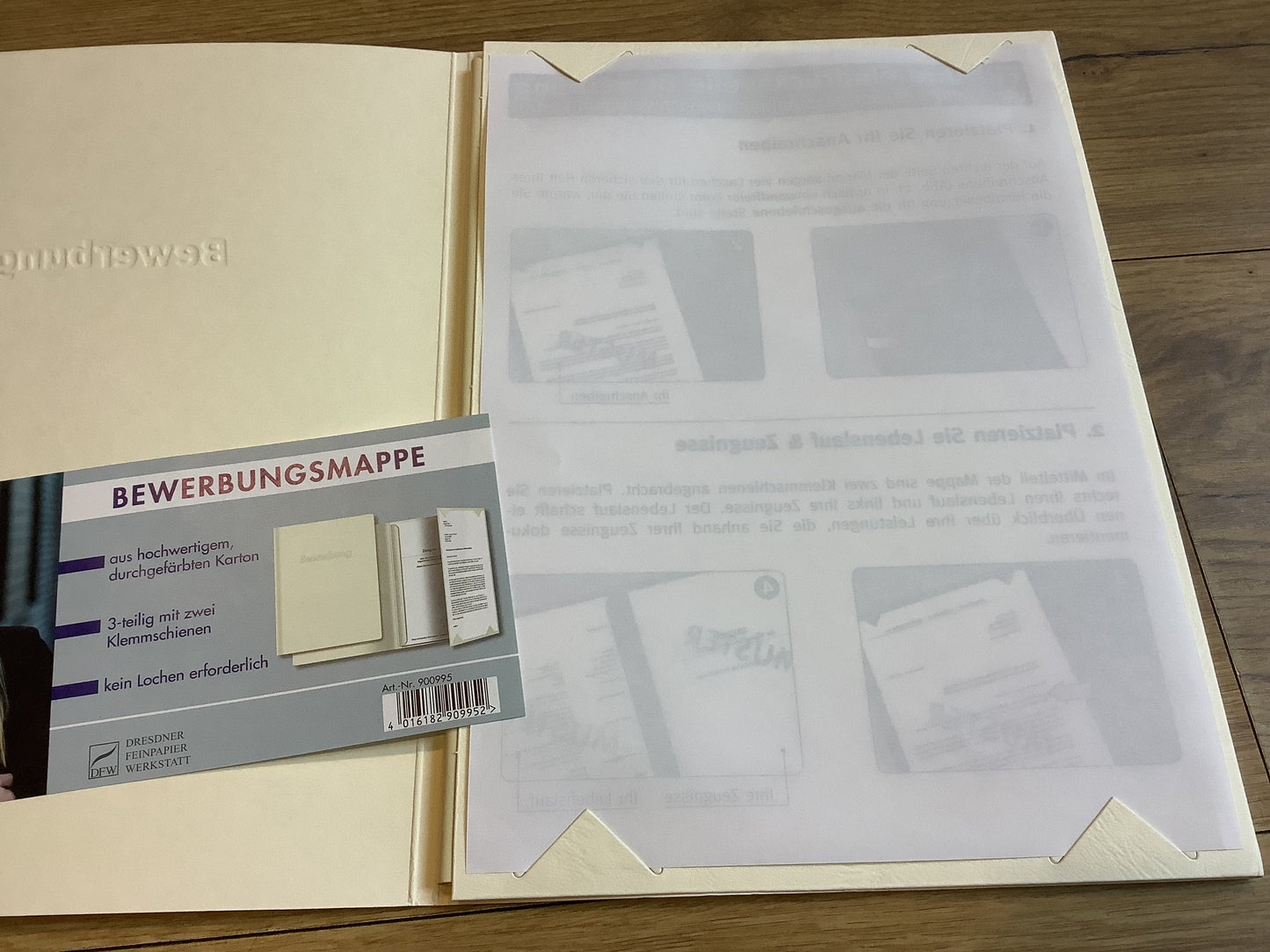 Bewerbungsmappe 3-teilig DFW° - Polly Paper - Umweltfreundliche Schreibwaren