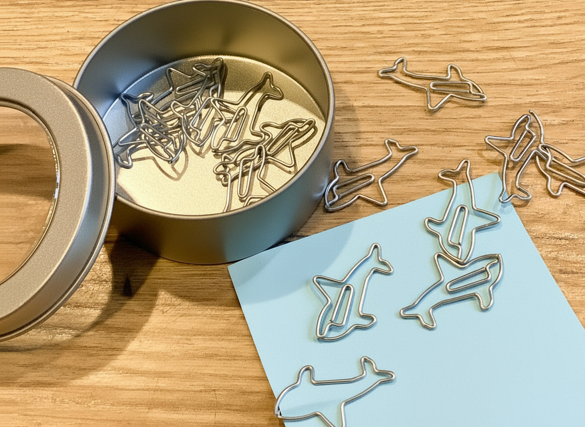 Büroklammern Delfin 15 St. in Metalldose