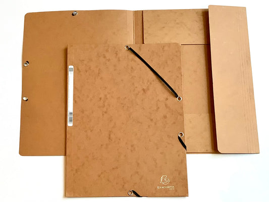 Eckspannmappe braun Gummizugmappe A4 tabak
