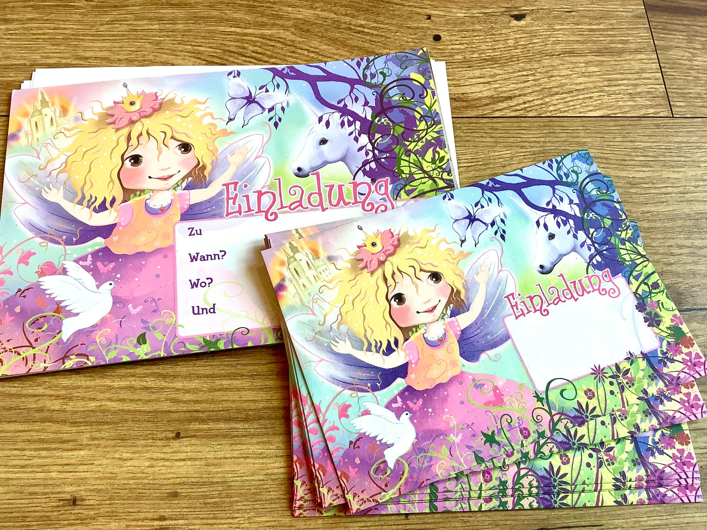 Einladungskarten Prinzessin Set 12x A5 / C6