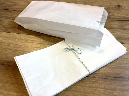 Faltenbeutel für Adventskalender 25St. weiß 10x20 DIY