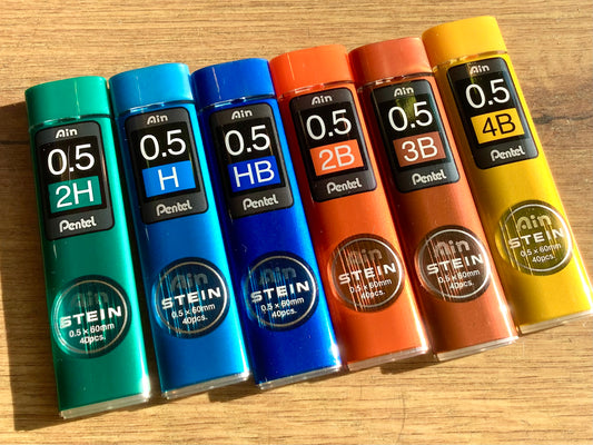 Feinminen 0,5mm 40 Pentel 40 Hi-Polymer Ain Stein°
