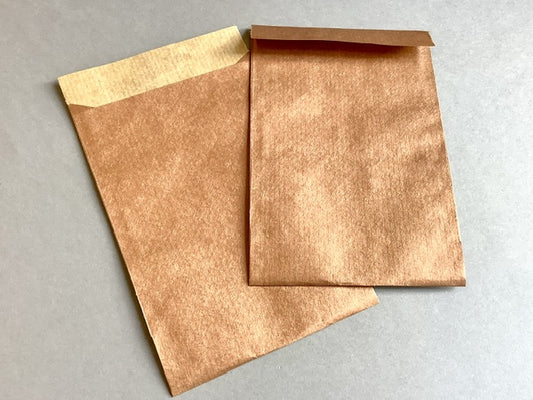 Flachbeutel kupfer Papier 9x14cm