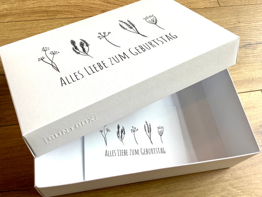 Geschenkschachtel Alles Liebe zum Geburtstag (27x17cm) +Karte