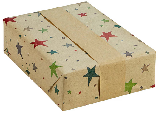 Geschenkpapier Graspapier Sterne 20m 50cm Rolle