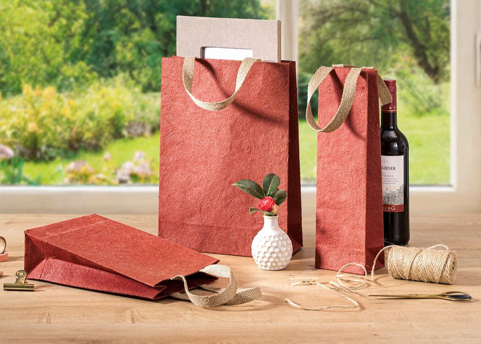 Geschenktasche Jutefaserpapier u. Kokosfaser Sigel°