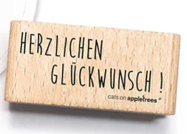 Stempel "Herzlichen Glückwunsch" Cats on appletrees