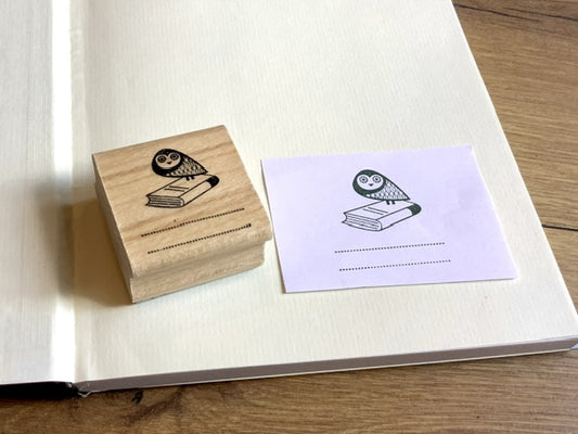 Stempel Exlibris Eule 4cm (Bordschätze)