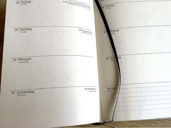 Wochenkalender A5 matabooks Graspapier 2026