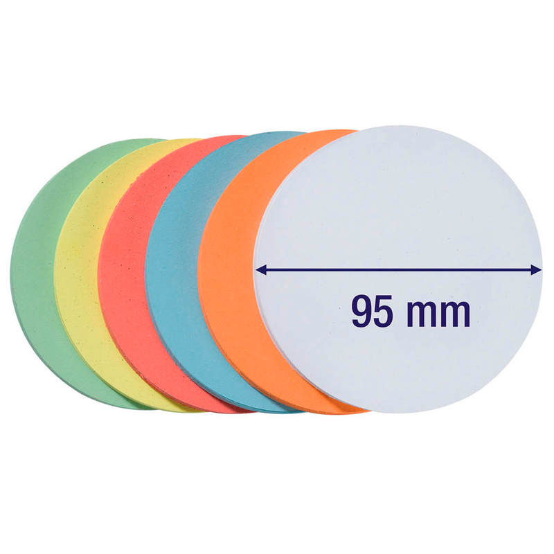 Moderationspapier rund 9,5cm 250Blatt 6 Farben