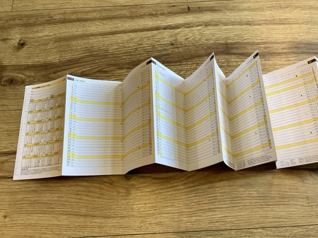 Monatsplaner d 15 Kalendereinlage mini Leporello 2026