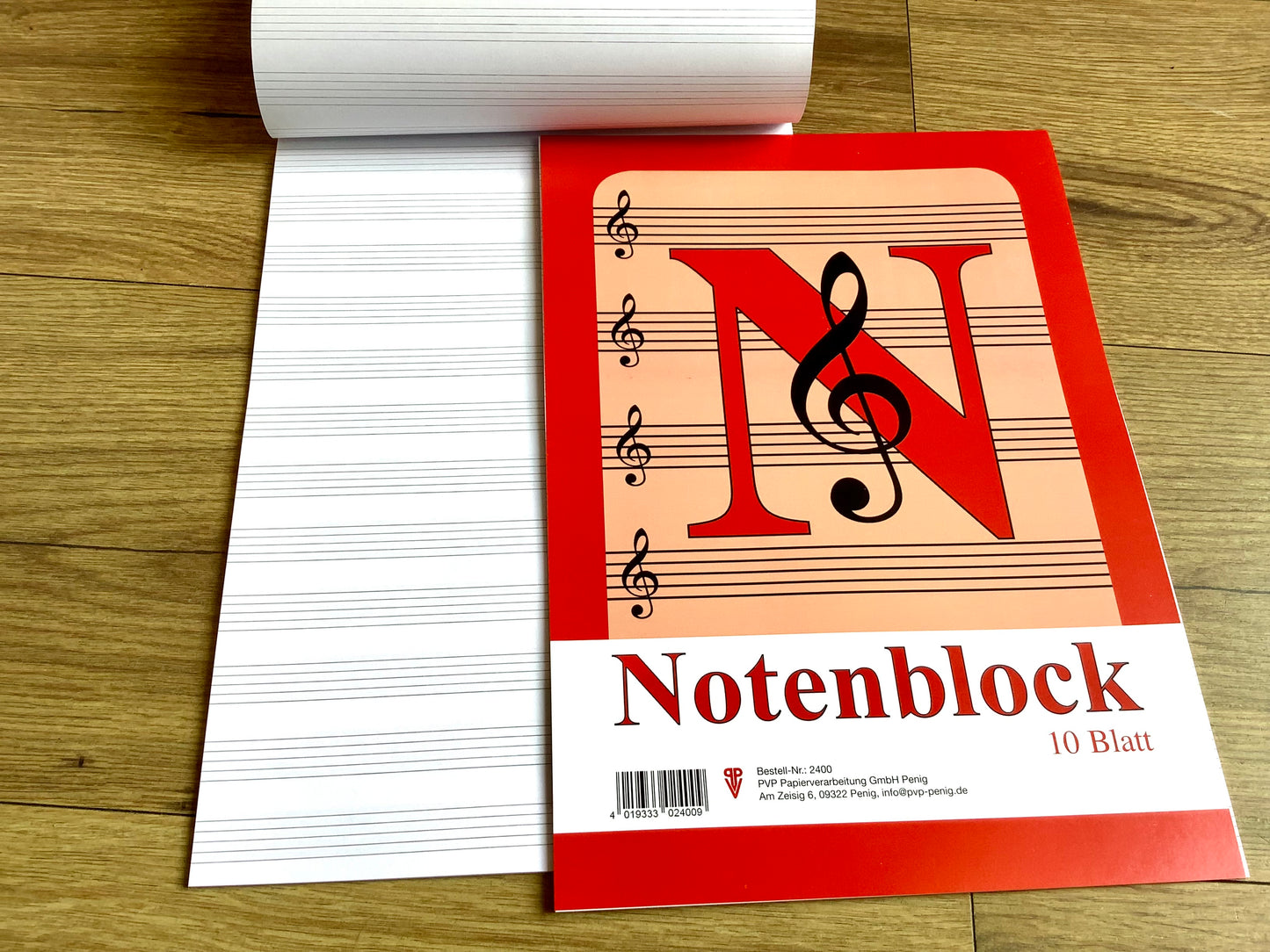 Notenblock A4 10 Blatt Penig