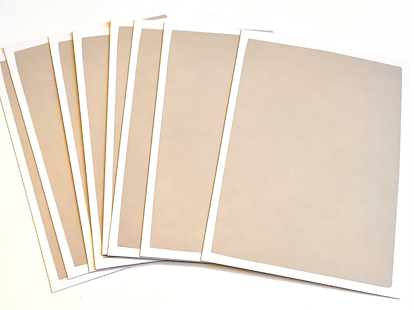 Postkarten blanko 10 St. taupe CoA