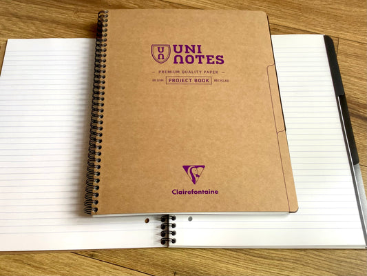 Projektbuch A4 liniert mit herausnehmbaren Registerseiten