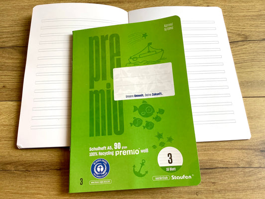 Schulheft A5 Lin.3 RC 90g Deutschheft