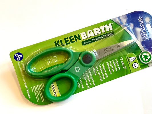 Schulschere spitz 13cm Westcott grün "Clean Earth"