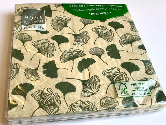Servietten Ginkgo eco 100 % Recycling