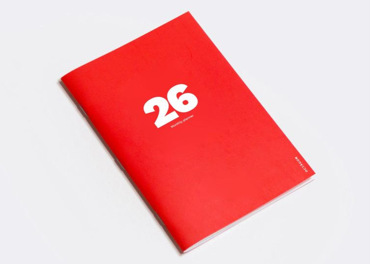 Monatsplaner A6 mini Kalenderheft Octàgon rot 2026