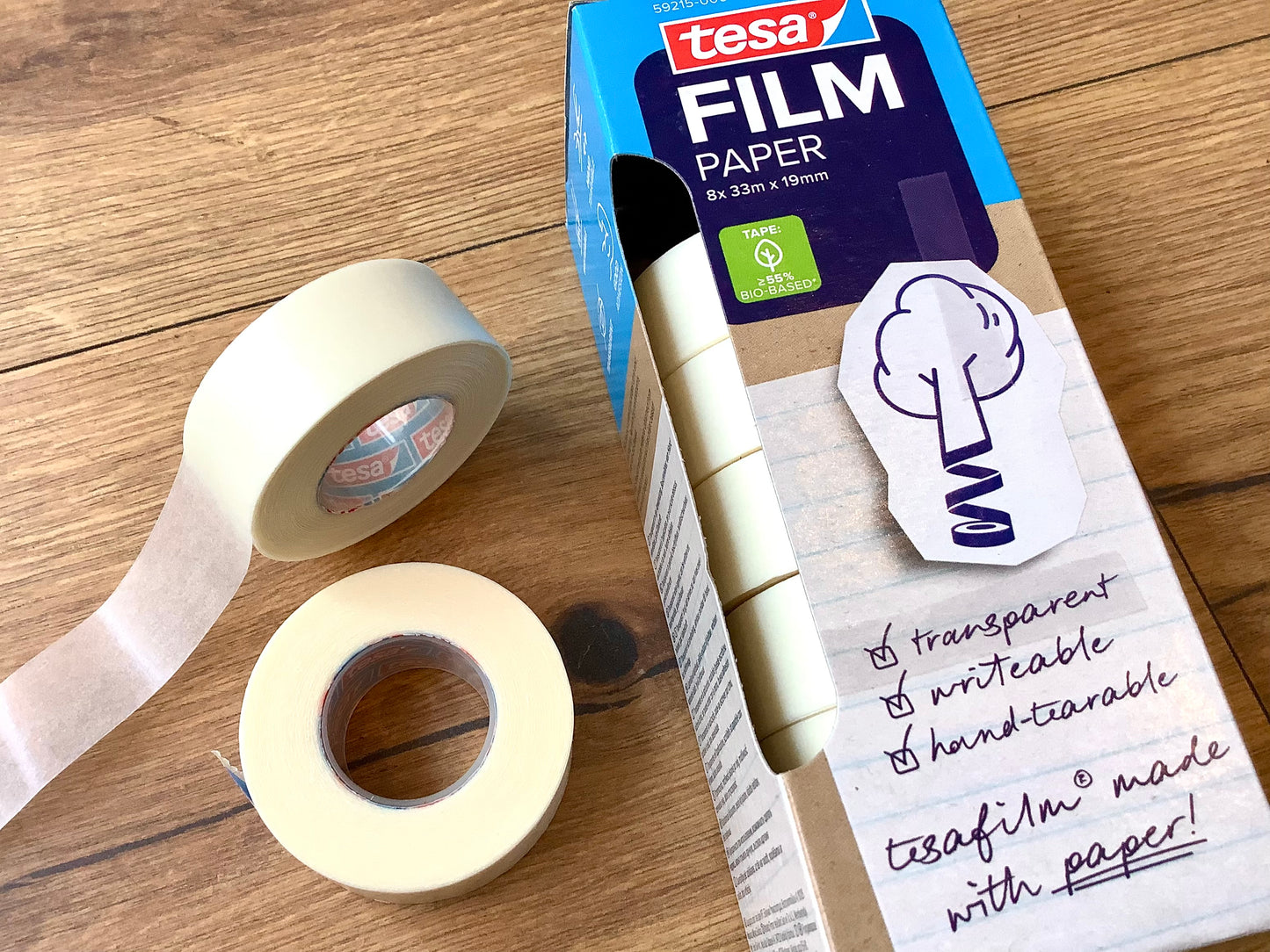 tesafilm Paper 33m 19mm Papierklebeband 8 Rollen
