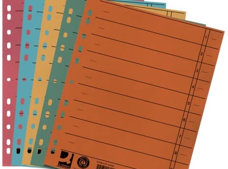 Trennblätter 100 sortiert A4 RC-Karton