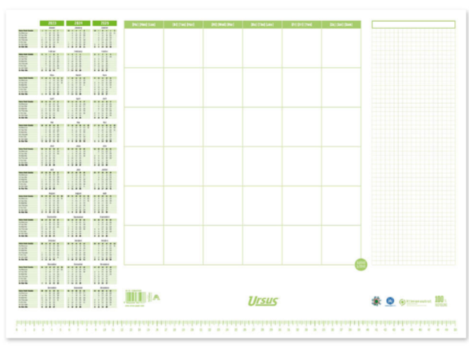 Schreibunterlage Kalender bis 2025 – Polly Paper - Umweltfreundliche