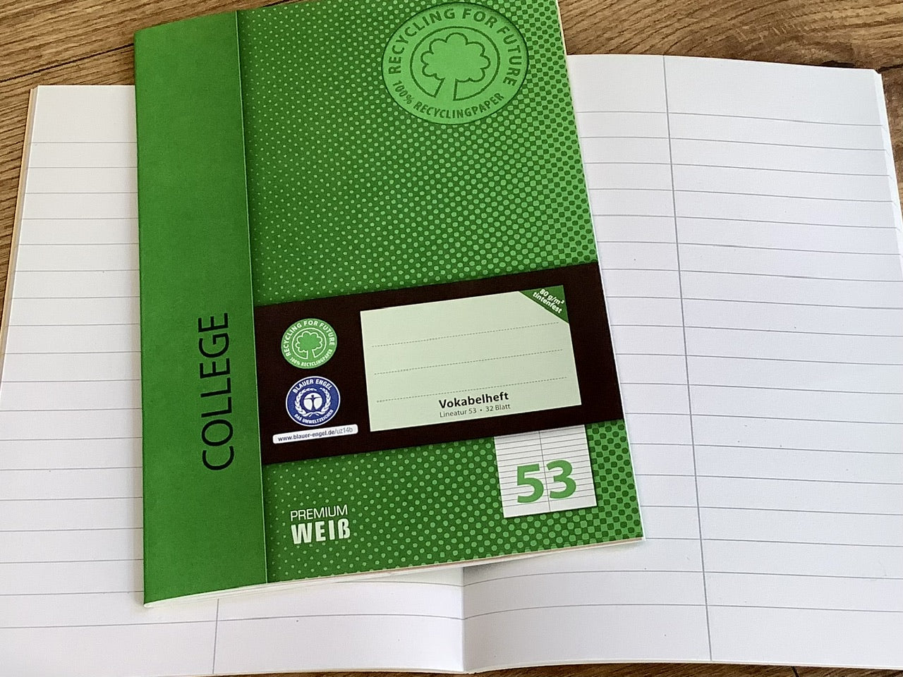 Grünes Cover, Siegel Blauer Engel
