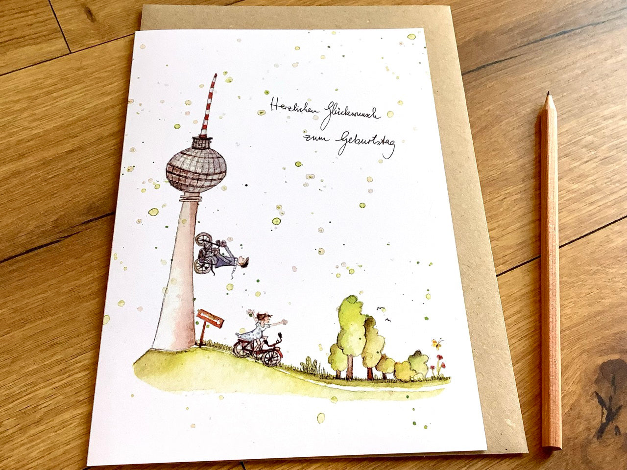 Maxi-Karte A5 Fernsehturm Geburtstag (Erichsen)