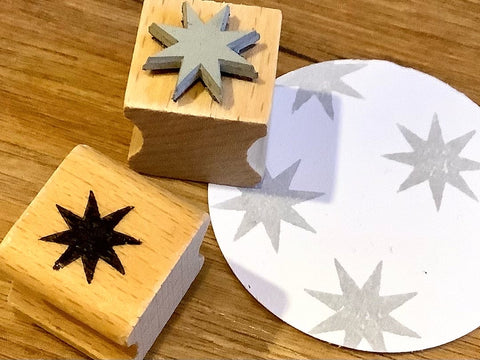 Stempel Stern 8 Zacken 2x2cm Bordschätze