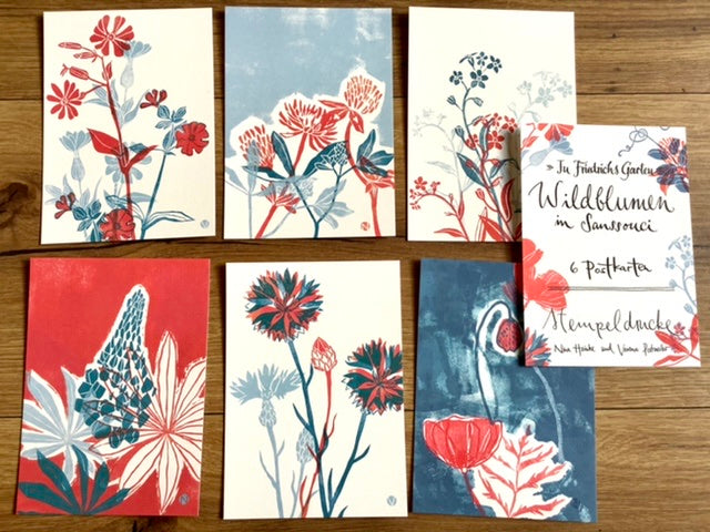 Postkarten-Set 6 Blumen Friedrichs Garten°