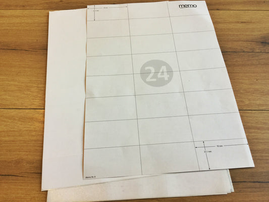 Etiketten 24/Bg. (70x37mm, ohne Rand)°