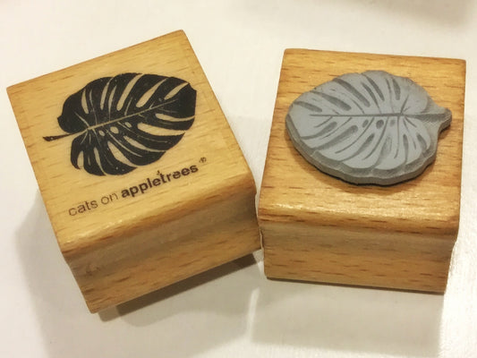 Holzstempel Monsterablatt (Cats on appletrees)