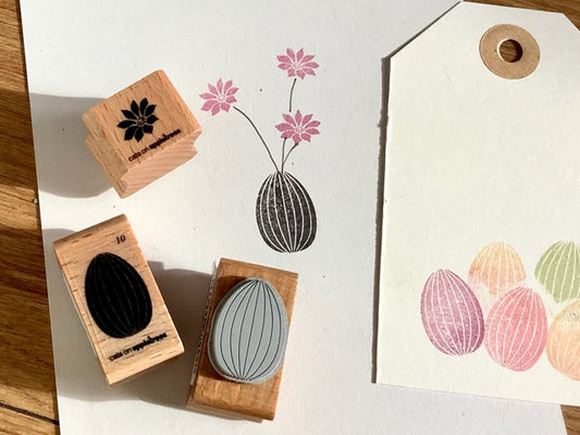 Stempel Vase / Ei (Cats on appletrees)