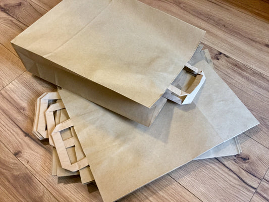 Tragetasche Papiertüte Recycling 32x40x11cm groß (unbedruckt)