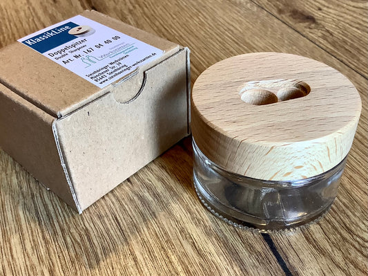 Glas-Spitzer Holzdeckel doppelt