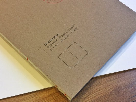 Notizbuch 14x20cm blanko M ROTERFADEN - Polly Paper - Umweltfreundliche Schreibwaren